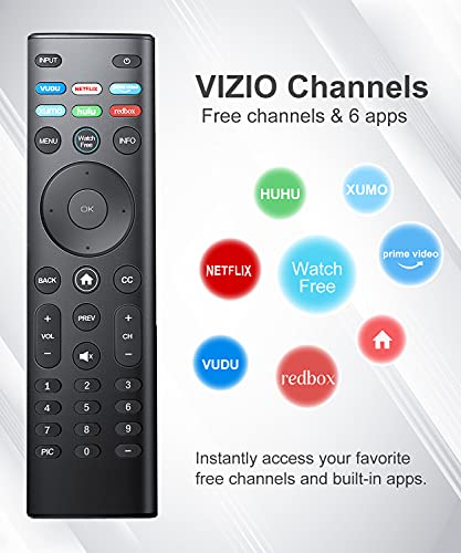 for Vizio Smart tv Remote Replacement,Compatible with vizio TV D-Series,M-Series,V-Series,UHD LED LCD Smart TV