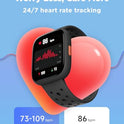 BIGGERFIVE Smart Watch for Kids, 1.8" Fitness Tracker Watch Pedometer, Heart Rate, Sleep Monitor, IP68 Waterproof, Calorie Step Counter, Puzzle Games with/Without APP for Girls Boys Teens 5-16, Black