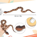 2Pcs Realistic Fake Snakes Toy Lifelike Rubber Rattlesnake Snake -to Keep Birds Away- Garden Plastic Scare Birds for Prank Stuff or Halloween Decorations Props