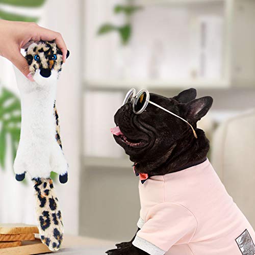 SHARLOVY Dog Squeaky Toy No Stuffing 6 Pack, Dog Toys Crinkle for Small Puppy, Durable Chew Plush Cute Animals Natural for Teething Pet