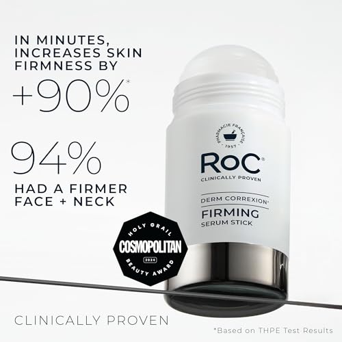 RoC Derm Correxion Retinol Firming Serum Stick with Antioxidants to Visibly Tighten and Firm Wrinkles and Laugh Lines 1.0 oz plus Retinol Eye Cream Packette
