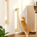 FUKUMARU Cat Wall Scratcher, 60" Tall Wall Mounted Kitten Scratching Post, Sturdy Sisal Climbing Tree for Indoor Large Cats