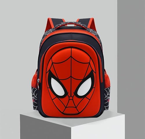 Cartoon Spider Schoolbag with Pencil Case - 3D, Waterproof, Large-Capacity for Primary School Boys (15in)