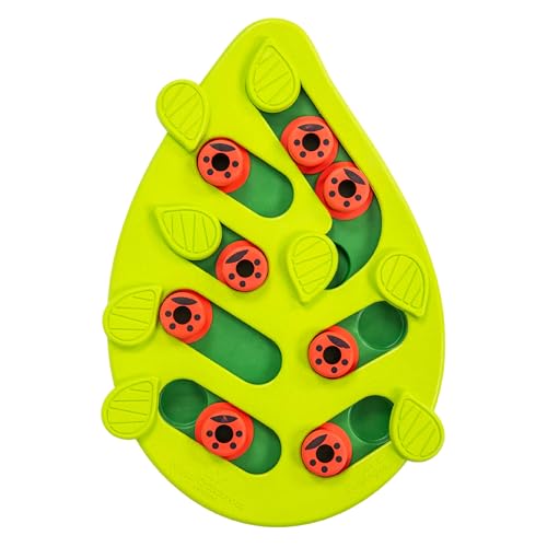 Catstages Nina Ottosson Buggin’ Out Puzzle & Play Cat Puzzle Feeder – Interactive Treat Game for Indoor Cats, Level 2 Slow Feeder Enrichment Toy, 13.9" x 11.5"