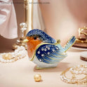 Robin Bird Jewelry Trinket Boxes Hinged Ring Box.Collectible Bird Figurines Home Decor Gifts for Women.Necklace Rings Earrings Organizer.