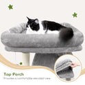 Globlazer Heavy Duty Cat Tree, 70 inch Sturdy Cat Tree for Indoor Cats Extra Large Cat Tower with Scratching Post, Hammock, Cat Condo for Adult Cats Kittens, F70 Pro, Light Grey