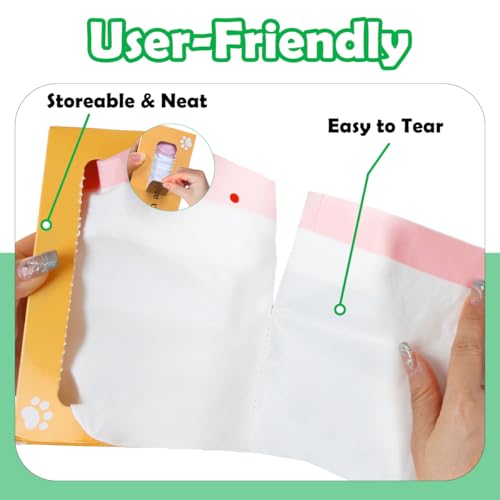 SZEE 120 Pack Automatic Waste Bags Compatible with Litter Box Robot 3/4 and Other Automatic Cat Litter Box, Waste Drawer Liners Bags Heavy Duty, Thick Self-cleaning Cat Litter Box Liners