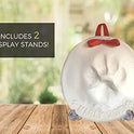 Ultimate Pawprint Keepsake Kit (Makes 2) - Paw Print Christmas Ornament w/ Bonus Personalization Tool & Display Stands! For Dogs, Cats & Pets. Non-toxic. Clay Air-Dries Soft, Light & Uncrackable.