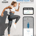 RENPHO Body Measuring Tape, Smart Tape Measure for Weight Loss, Bluetooth Fitness Equipment with App, Measuring Waist, Hip, Bust, Arms, Muscle Gain, Retractable, 60in /150cm, White