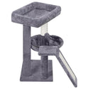 YOUPET Cat Tree with Cat Scratching Post for Indoor Cats, Cat Tower with Scratching Board and Playful Toy Balls, Cat Tree Tower with Cozy Hammock,Grey