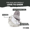 Barkbox Super Chewer Tough Dog Chew Toys for Aggressive Chewers, Plush 2 Toys in 1 (Hare Raiser - Large)