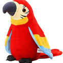 Talking Macaw Parrot Repeat What You Say Stuffed Animal Plush Toy Electronic Record Animated Bird Shake Wings Speaking Parrot Pet Plush Interactive Toys for Kids Boys Girls Christmas Birthday Gift
