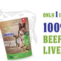 Nutri Bites Freeze Dried Beef Liver Dog & Cat Treats | Healthy Pet Training Treats or Food Topper | All Natural, Single Ingredient, High Protein | Premium Bulk Large Size Pack (27 OZ)
