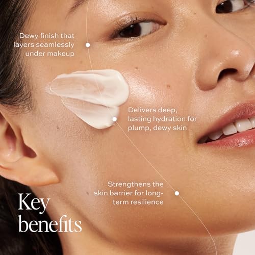 DIME Beauty Dewy Day Cream - Anti-Aging Hydrating Face Moisturizer with Rosehip Oil, Ceramides and Snow Mushroom for Dry and Combination Skin, Vegan and Cruelty-Free, 1.7 oz / 50 ml