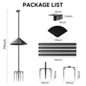 79" Smart Bird Feeder Pole Stand with 19" Proof Squirrel Baffle - Dia 1 Inch Bird House Pole for Camera Birdfeeder, Feeding Station for Outdoors Heavy Duty, Compatible Post Mount