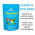 BIRDBROS Hummingbird Nectar Powder Nectar+ Hummingbird Food for Feeders – All-Natural, Dye-Free, No Boil, Easy Mix – Pure Cane Sugar, Hummingbird Feeder Refill, Made in USA – Makes 96 oz