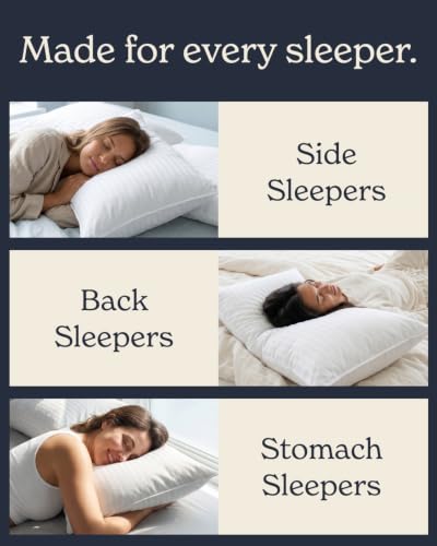 Beckham Hotel Collection Bed Pillows Standard/Queen Size Set of 2 | Original Soft Down Alternative Pillow for Sleeping, Soft Support for Back, Stomach or Side Sleepers