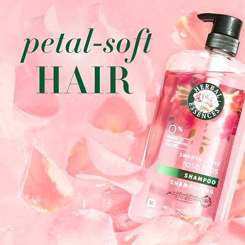 Herbal Essences Shampoo & Conditioner Set, Rose Hips - Smooth Collection, Paraben-Free, Color-Safe, Shiny Hair with Jojoba & Vitamin E, 29.2 Fl Oz Each, 2-Pack