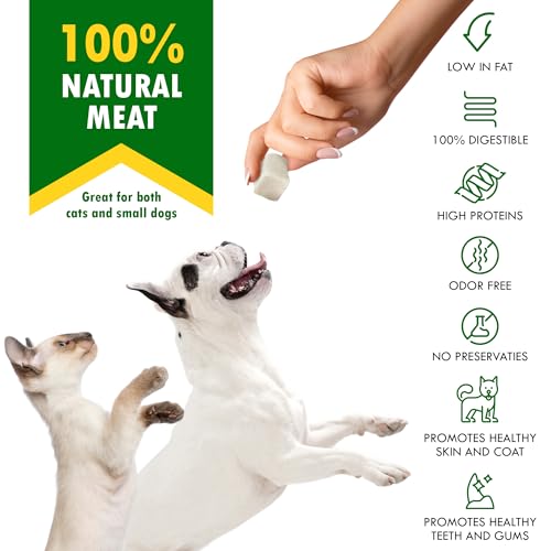 Beloved Pets Dog & Cat Treats Freeze Dried Chicken Cubes 5.3 oz - All Natural Meat Raw Pet Food - Human Grade High-Protein Snacks & Grain-Free Jerky Chews for Cats and Small Dogs