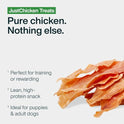 Just Food for Dogs Single Ingredient Healthy Dog Treats and Dog Snacks, Jerky Treats, Human Grade, Preservative and Grain Free, Rawhide Free Chews, Low Calorie Treat - Chicken Breast, 5 oz