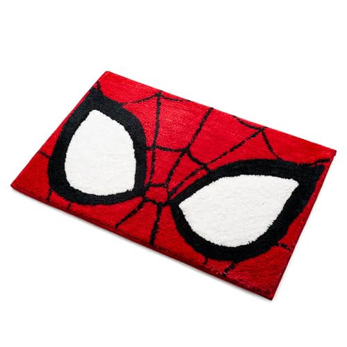 Jay Franco Marvel Spiderman Kids Bath Rug - Soft, Non-Slip, Machine Washable, Red Bathroom Mat 20 x 30