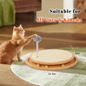 LMUGOOS Cat Scratcher, Cat Natural Sisal Scratching Pad, Kitten Interactive Toy with Ball Track Spring Ball for Chasing Hunting Mental Physical Exercise Puzzle