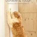 FUKUMARU Cat Wall Scratcher, 60" Tall Wall Mounted Kitten Scratching Post, Sturdy Sisal Climbing Tree for Indoor Large Cats