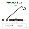 12-Inch Deck Bird Feeder Hanger for Railing, Outdoor Decor Plant Hanger, Balcony Railing Hook - 22LB Capacity - for Hanging Plants, Bird Feeders, Lanterns, Wind Chimes