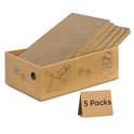 Cat Scratcher, 5 Packs in 1 Cardboard Box Cat Scratching Pad for Indoor Cats and Kitten, Cat Scratch Pad to Protect Furniture, Large Size
