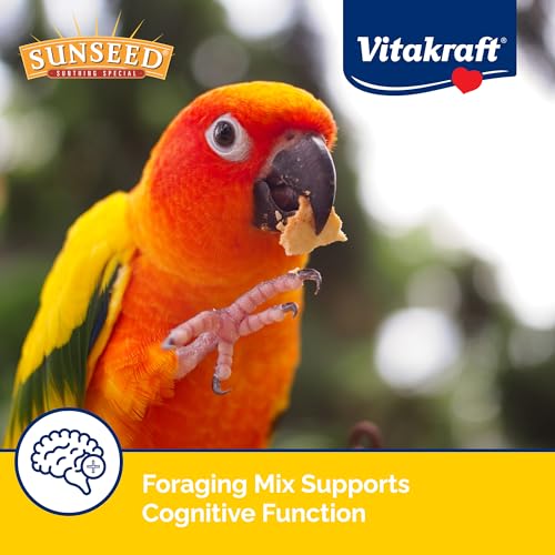 Sunseed Vita Prima Conure Food – Nutrient-Rich Blend with Fruits, Vegetables & Seeds Supports Healthy Feathers, Eyes & Active Energy – 3 lb Bag