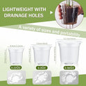 30 Packs Clear Nursery Pots for Plants, 3.5/4/5 Inch High Transparency Plastic Seedling Plant Pot with Drainage Holes, Includes 20 Labels