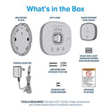 CHAMBERLAIN Smart Garage Control - Wireless Garage Hub and Sensor with Wifi & Bluetooth - Smartphone Controlled, myQ-G0401-ES, White