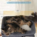 Aechonow Cat Tree for Large Cats, 14Inch Cat Tree Tower with Scratching Post, 20x16.5Inch Perch Bed for Adult Senior Cats, Removable Washable Mat, Dark Gray