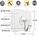 Jwxstore 24 Pack Self Adhesive Hooks Heavy Duty - 33lb Max, Transparent, Waterproof, Sticky Wall Hooks for Keys, Bathroom, Shower, Outdoor, Kitchen, Door, Home Improvement, Utility Hooks