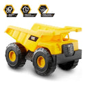 CAT Construction Toys, Construction Fleet 10" Dump Truck Toy - Heavy‑Duty Plastic, Working Tilting Bed & Free‑Rolling Wheels, Indoor/Outdoor Sandbox Truck for Toddlers & Kids Ages 2-6