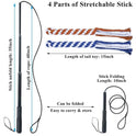 ASOCEA Dog Extendable Teaser Wand Pet Flirt Stick Pole Puppy Chasing Tail Interactive Toy for Small Medium Large Dogs Training Playing Exercise