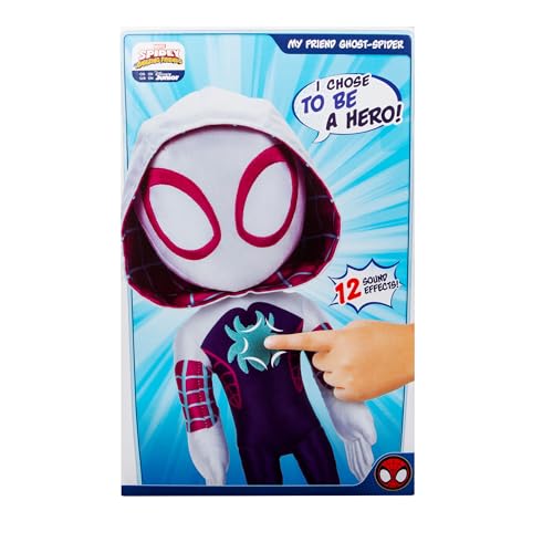 Marvel’s Spidey and His Amazing Friends - My Friend Ghost-Spider 16” Plush with Sounds - Superhero Toys for Kids 3 and Up