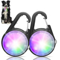 Dog Collar Light, 4 Modes Dog Lights for Night Walking, Rechargeable LED Pet Collar Light for Nighttime Clip on, IP68 Waterproof Pet Walking Accessories-2 Pack(Black)