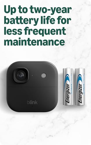 Blink Outdoor 2K+ (newest model) — Wireless smart security camera, 2K video resolution, enhanced audio, two-year battery. Required Sync Module not included — Add-On (Black)
