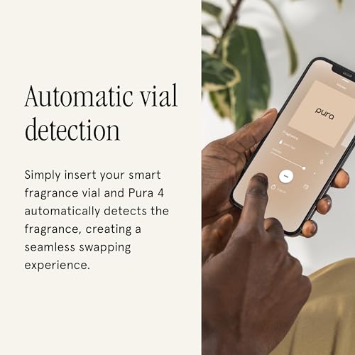 Pura 4 Smart Fragrance Diffuser - Adjustable Home Diffuser with LED Light & Automatic Vial Detection - Wi-Fi Device for Personalized Home Scenting Experience - 2025 Version