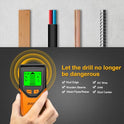 Stud Finder Wall Scanner - 5 in 1 Stud Finder Tool w/Smart Chip and HD LCD Display, Stud Detector Beam Finders for the Center and Edge of Wood AC Wire Metal Studs Joist Pipe (Orange Juice)