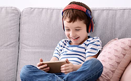eKids Spiderman Wireless Bluetooth Portable Headphones with Microphone, Volume Reduced to Protect Hearing Rechargeable Battery, Adjustable Kids Headband for School Home or Travel