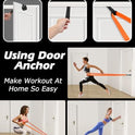 Zacro Resistance Bands Set with Door Anchor, Heavy Duty Pull Up Exercise Bands for Working Out, Muscle Power Strength Training, Physical Therapy, Home Fitness Gym Equipment for Men & Women