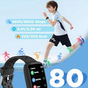 BIGGERFIVE Smart Watch for Kids, 1.8" Fitness Tracker Watch Pedometer, Heart Rate, Sleep Monitor, IP68 Waterproof, Calorie Step Counter, Puzzle Games with/Without APP for Girls Boys Teens 5-16, Black