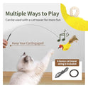 Catnip Cat Toys Satisfy Cat's Natural Hunting Instintion for Indoors Cats Feather Toys Interactive with Lifelike Chirp Sound Chirping Bird Kitten Toy (2 Pack)