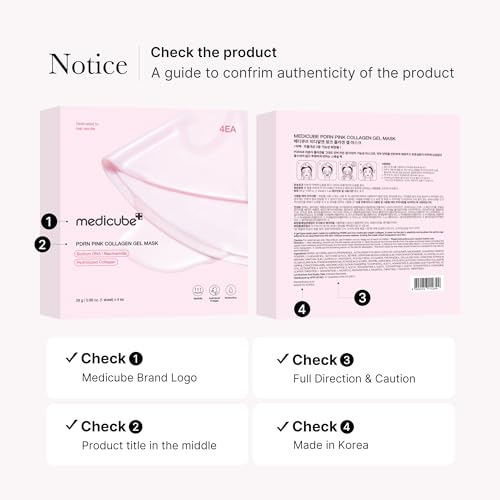 medicube Jelly Gel Mask with Salmon DNA PDRN Pink Collagen | Overnight Face Mask for Glass Glow Skin | Elasticity, Hydrating, Firming and Moisturizing | Korean Skincare, 28g x 4ea