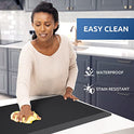 KitchenClouds Kitchen Mat Cushioned Anti Fatigue Rug 17.3"x28" Water Resistant, Non Slip, Standing and Comfort Desk/Floor Mats for House Sink Office (Black)