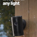 Ring Outdoor Cam Plus, Battery (newest model), Home or business security, Wide-Angle 2K Video with Ring Vision, Low-Light Sight for full-color night vision, Mount-Anywhere Versatility, Black