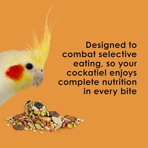 Kaytee Fiesta Cockatiel Food, Nutritious and Fun Blend, Supports Skin, Feather, Digestion, Brain and Heart Health, 4.5 pounds