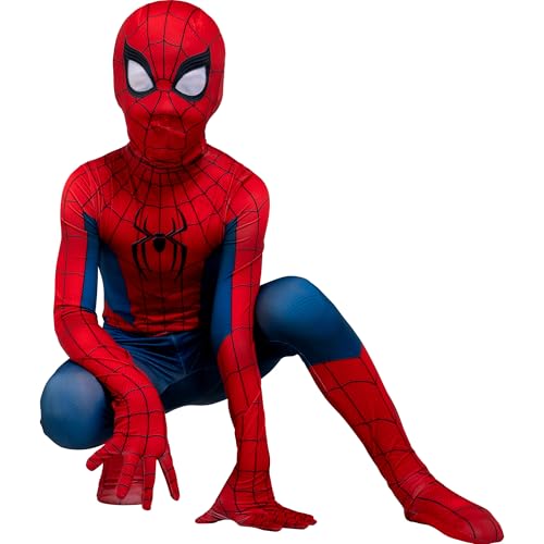 MARVEL Spider-Man Official Youth Zentai Halloween Costume - Deluxe Two-Way Stretch Spandex with Invisible Zippers